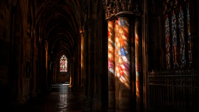 Rayos de sol en la catedral de York