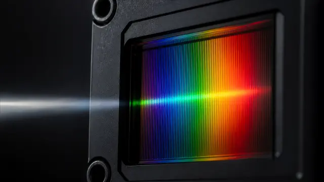 Sensor con espectro de luz arcoiris