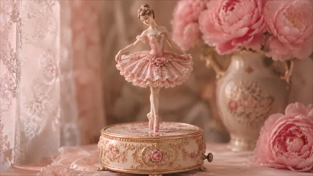 Fondo de pantalla bailarina clásica en tonos rosas